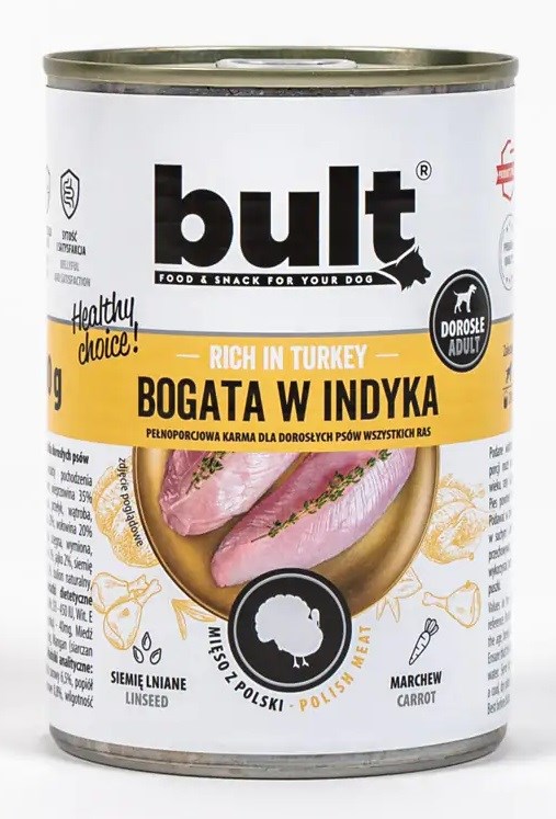 bult Bohaté na krůtí maso - Mokré krmivo pro psy - 800 g