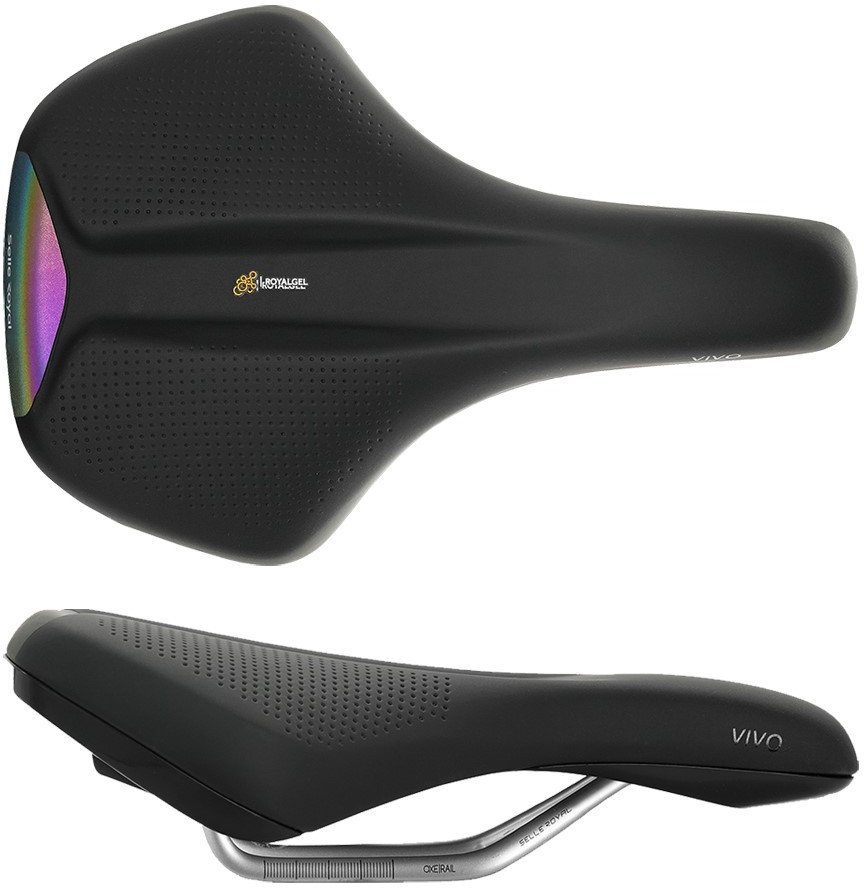 Selle Royal Sedlo SELLEROYAL VIVO ATHLETIC 45st. gelový, reflexní, unisex, 375 g