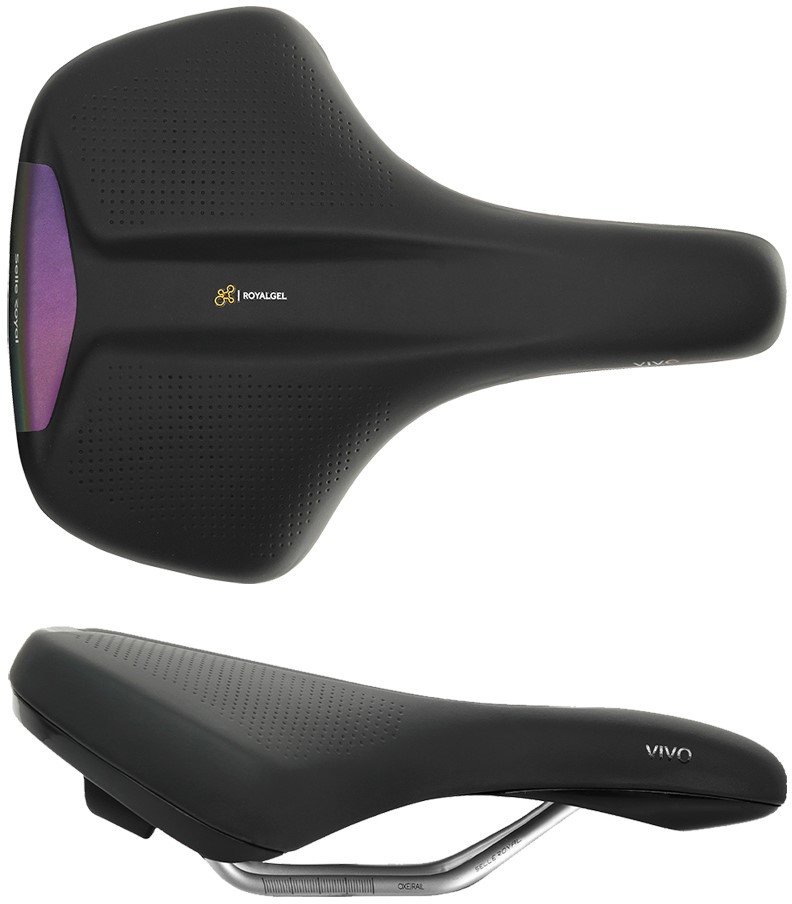 Selle Royal SELLEROYAL VIVO RELAXED sedlový gel s úhlem 90 stupňů, reflexní, unisex