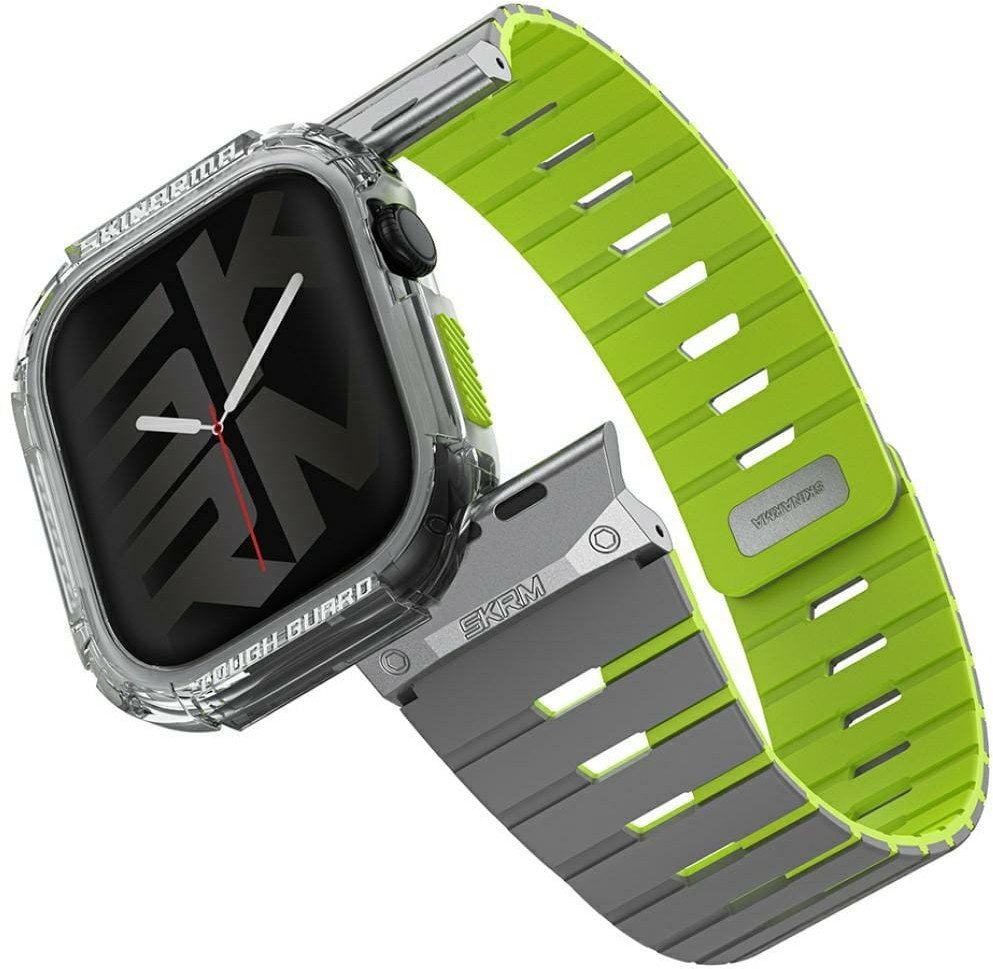 SKINARMA Řemínek + pouzdro Gemini pro Apple Watch 46mm, noční záře