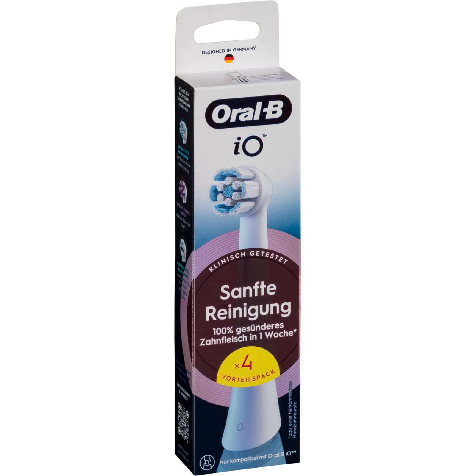 Oral-B iO Aufsteckbürsten Sanfte Reinigung 4er
