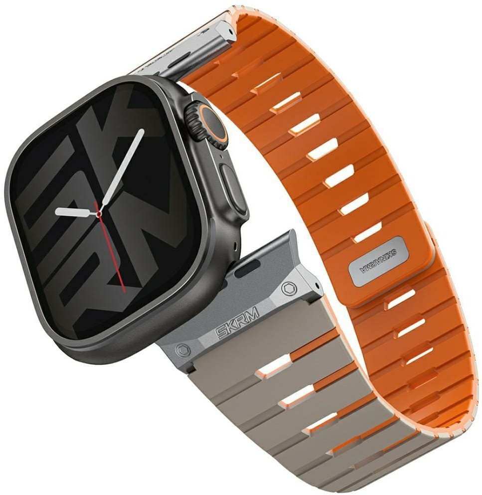 SKINARMA Řemínek Gemini pro Apple Watch 49/46/45/44mm šedý