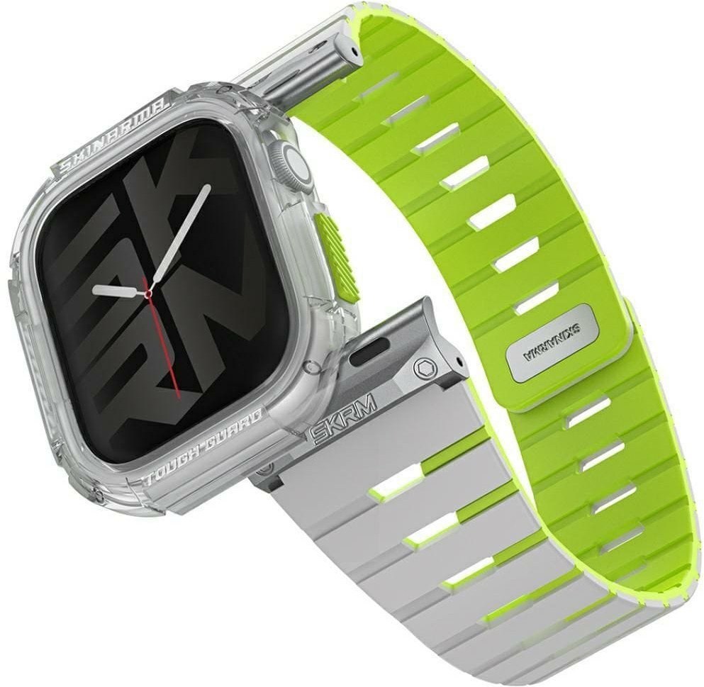SKINARMA Řemínek + pouzdro Gemini pro Apple Watch 42mm, noční záře