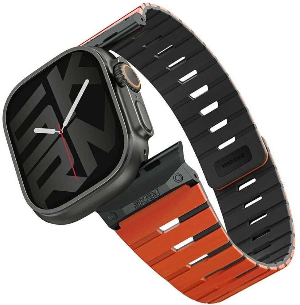 SKINARMA Řemínek Gemini pro Apple Watch 49/46/45/44mm oranžový