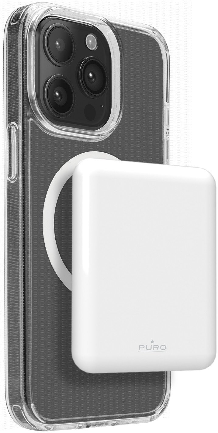 Puro Powerbanka Power Mag 5000mAh s MagSafe USB-C - bílá
