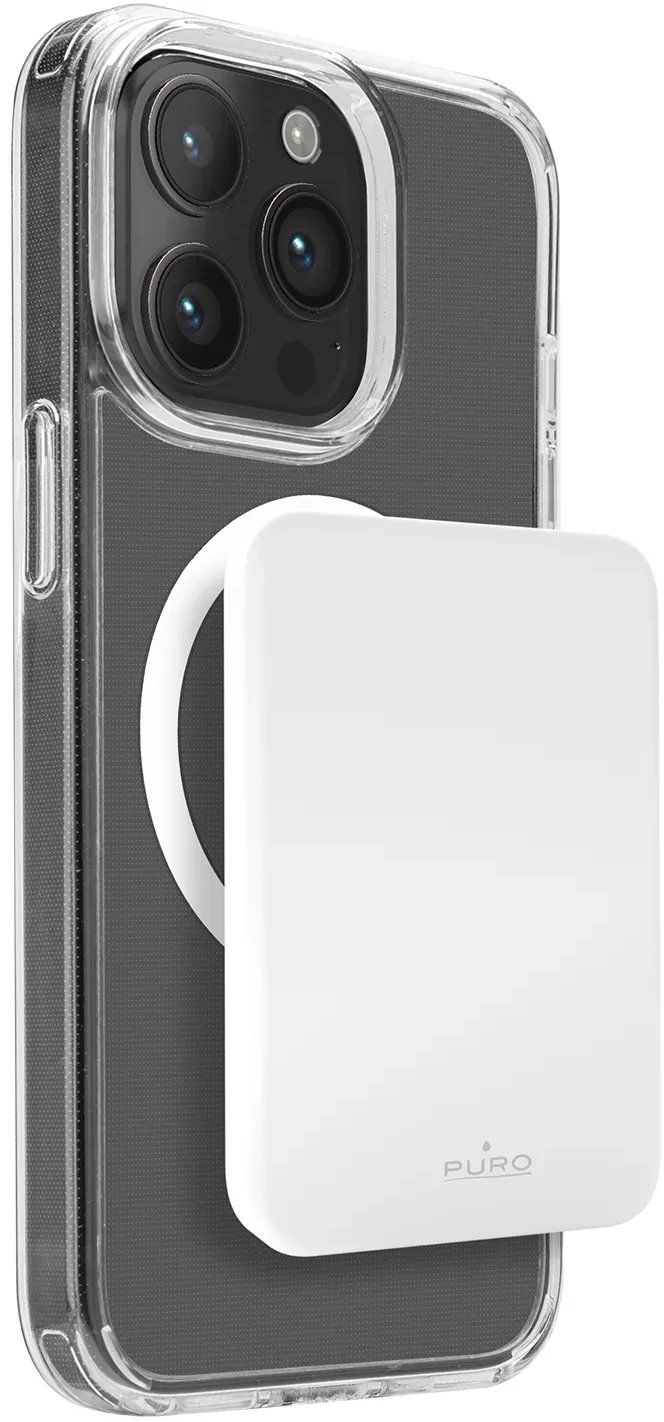 Puro Powerbanka Slim Power Mag 4200mAh s MagSafe USB-C - bílá