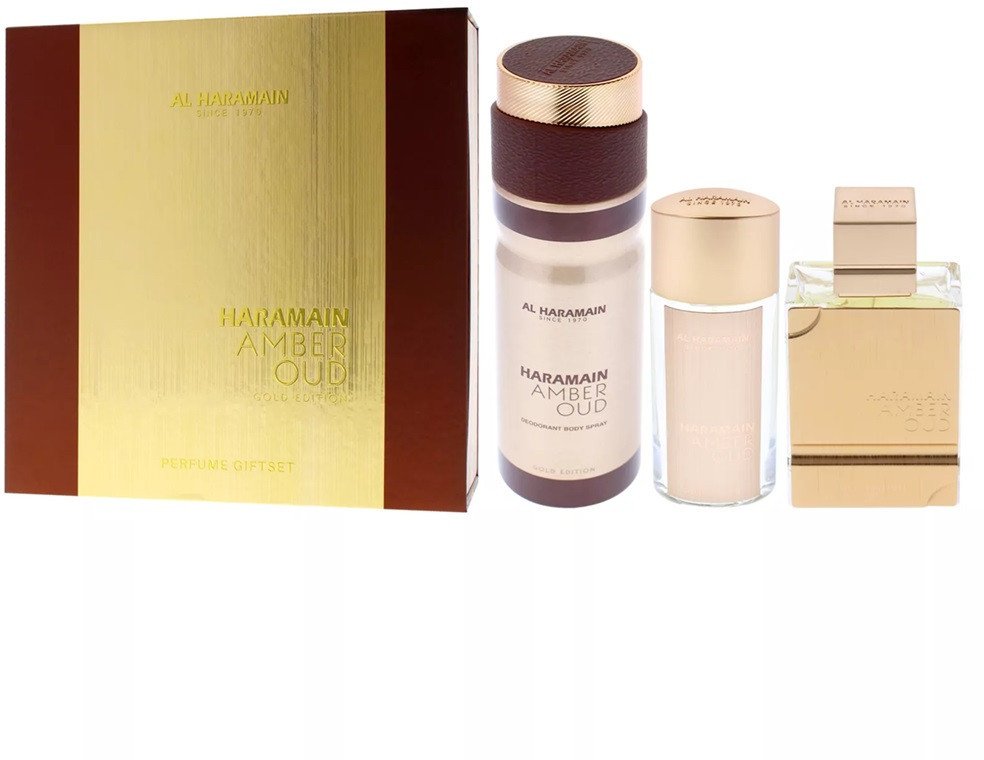 Al Haramain SADA Amber Oud Gold EDP sprej 75ml + EDP sprej 30ml + TĚLOVÝ SPREJ 200ml