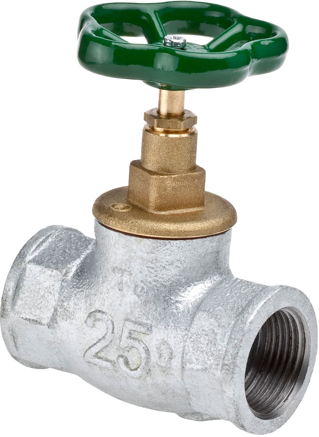 Valvex VIKING Litinový přímý ventil (obrázek M83), temperovaná bílá litina, litinová rukojeť 1 1/2