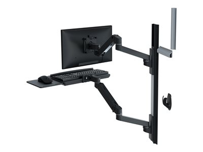 Ergotron LX Pro - Montá?ní sada (2 ramena, 2 rozšíření, zásuvka pro klávesnici, vysouvací podlo?ka pod myš, dr?ák na myš, 2 základny pro montá? na stěnu, nástěnná trasa 34 , svorka na zeď, 2 cable cha