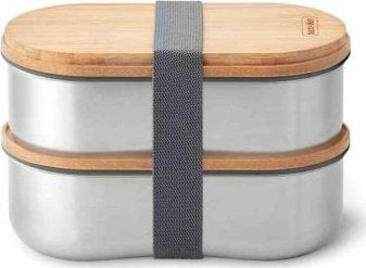 Black & Blum Sada 2 ocelových krabiček na oběd šedá / Black+Blum