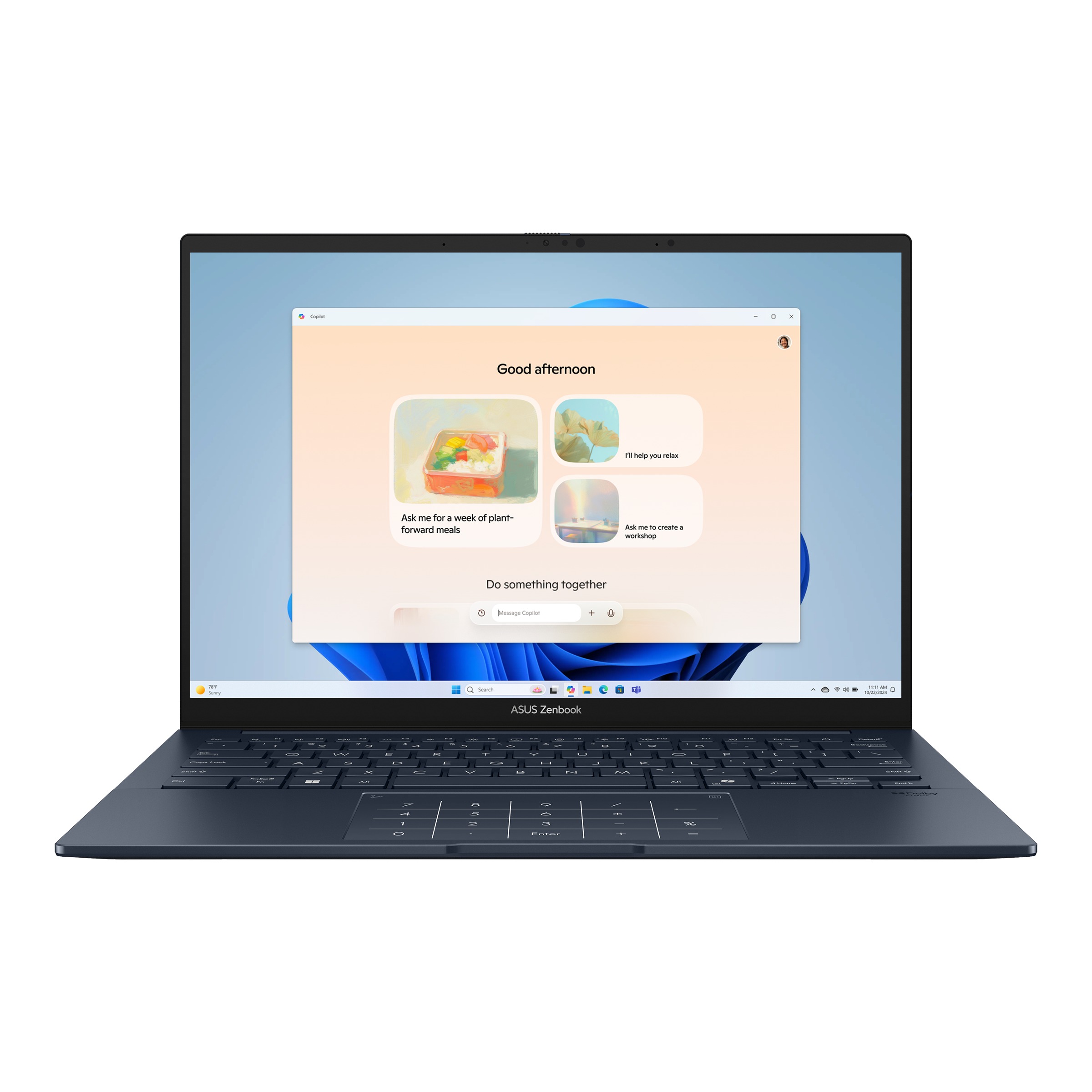 ASUS Zenbook 14 OLED/UX3405CA-OLED238W/U7-255H/14 /WUXGA/T/16GB/1TB/Arc 140T/W11P/Blue/2R