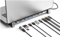 MANHATTAN Dokovací stanice USB-C 10v1, 2xHDMI, USB-C 3.0, USB-C PD 100W, 3xUSB-A 3.0, SD/microSD, RJ45