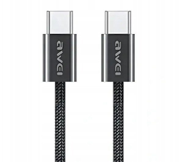 Awei USB-C - USB-C 1m černý USB kabel