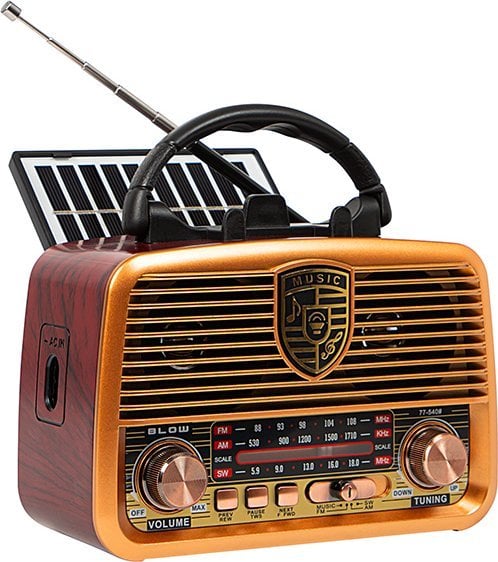 BLOW Přenosné analogové rádio RA10 AM/FM solární