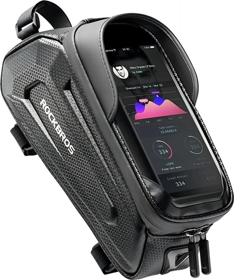 Rockbros B68-1 Brašna na rám kola Kapsa na telefon 1,7 l černá