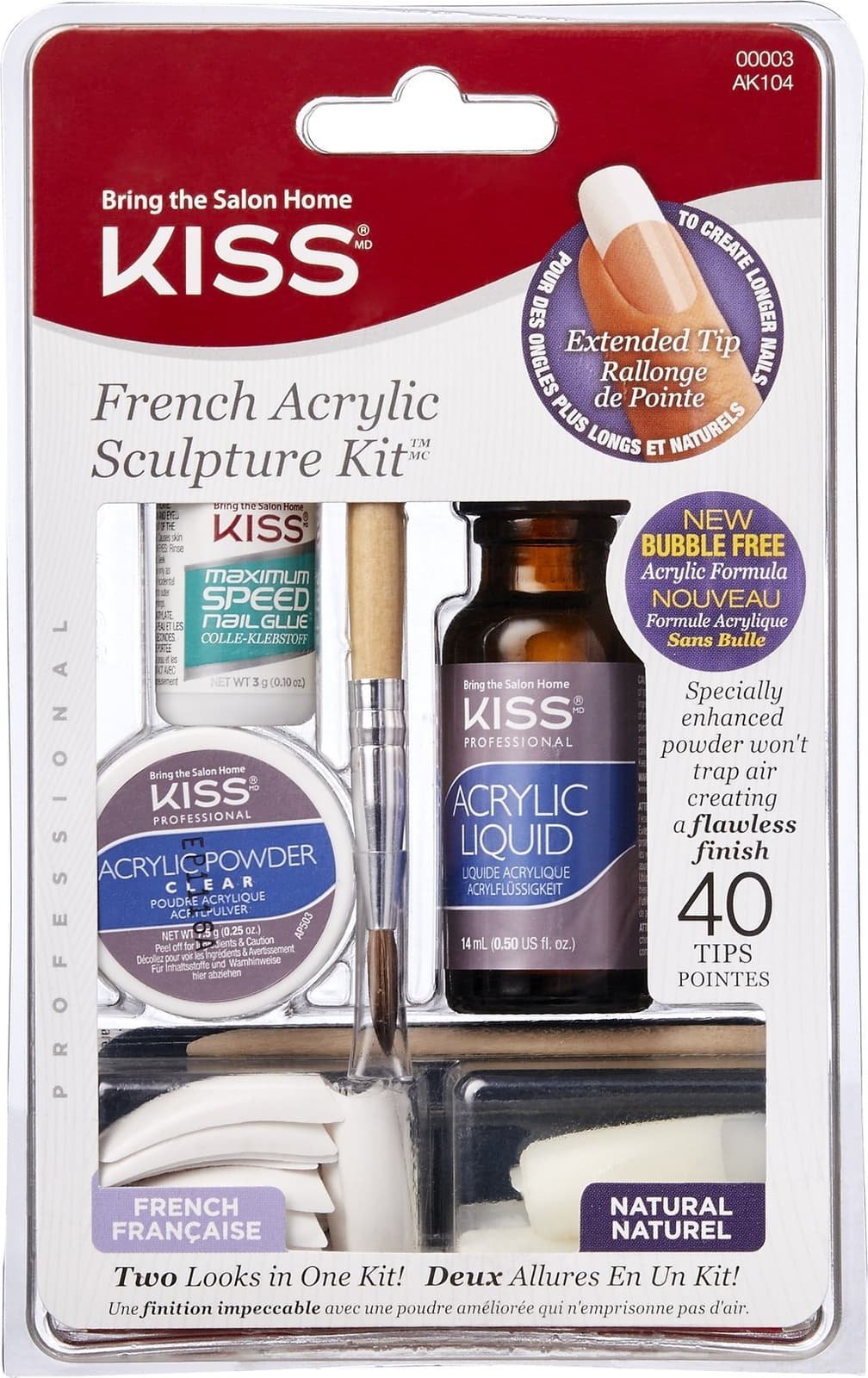 Kiss Sada na akrylové sochy KISS - francouzská sada na nehty