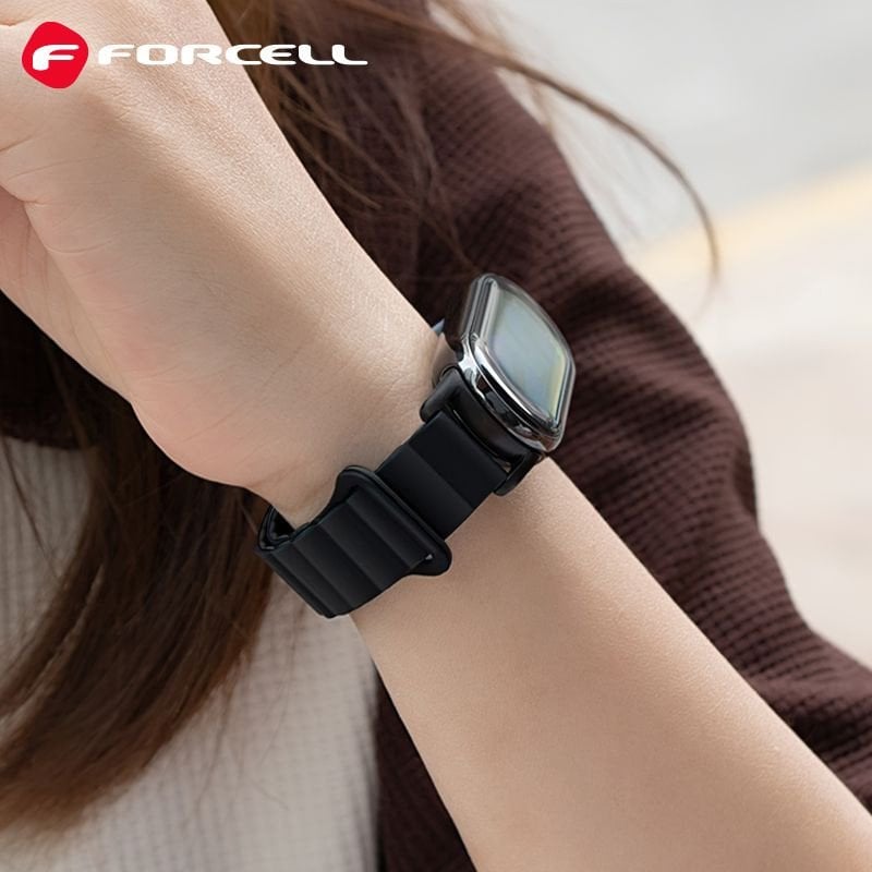 ForCell Řemínek pro Mi Band 8 Xiaomi F-Design FX8 s přezkou ze silikonu, černý