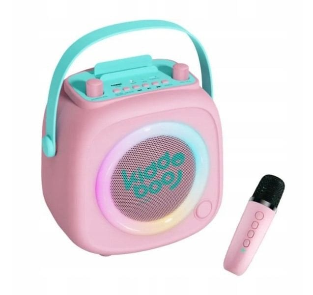 Atmosphera Reproduktor s mikrofonem 2v1 Karaoke sada pro děti Kidooboo Kidsvoice / Kb23028pnk růžová