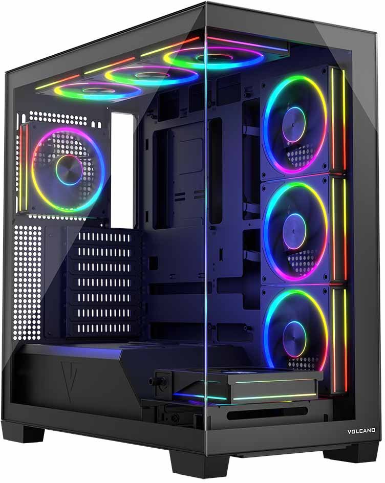 Modecom Puzdro Volcano Stellar 8F ARGB, čierne (AT-STELLAR-8F-ARGB-10)