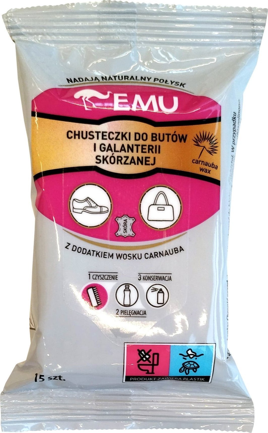 Vlhčené ubrousky EMU 15 ks.