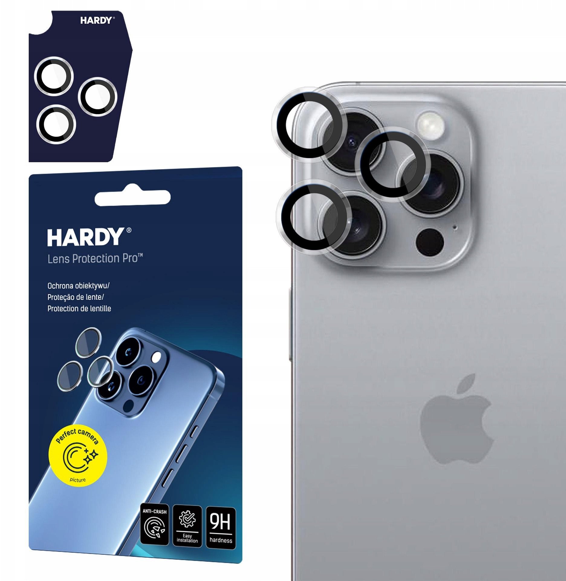 3MK Apple iPhone 16 Pro /16 Pro Max - Ochranné sklo HARDY Pro, průhledné