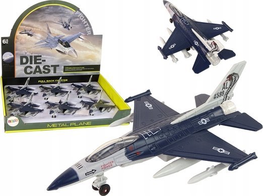 Letadlo Teka s motorem, světlem/zvukem 1:72, tmavě modré