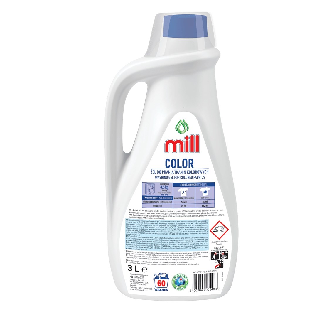 Prací gel Mill Colour 3 L 60 praní