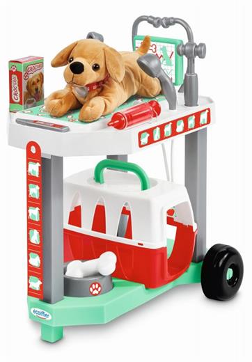 Vozík Ecoiffier pro veterináře s pejskem