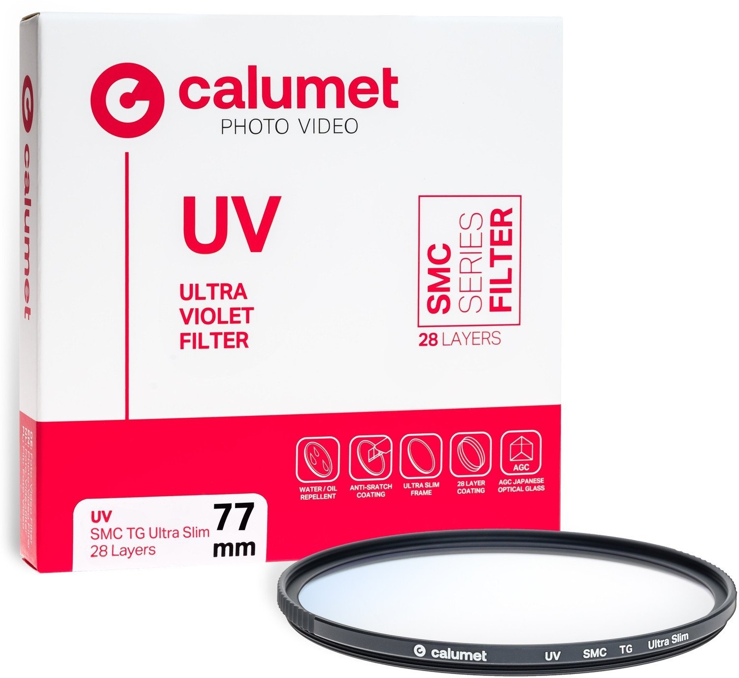 Calumet UV filtr SMC TG 77 mm ultra tenký 28 vrstev