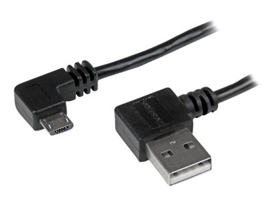 STARTECH 1m 3 ft Right Angle Micro-USB Cable, STARTECH 1m 3 ft Right Angle Micro-USB Cable - USB2AUB2RA1M