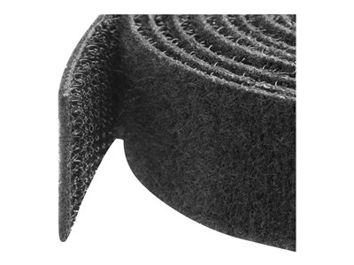 StarTech.com 25ft. Hook and Loop Roll - Cut-to-Size Reusable Cable Ties - Bulk Industrial Wire Fastener Tape - Adjustable Fabric Wraps - Black (HKLP25) - Role kabelového pásku - 7.62 m - pro P/N: CABS