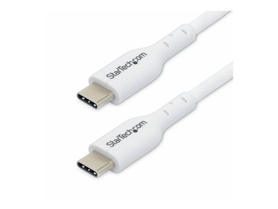 StarTech.com 2m (6.6ft) White USB-C Charging Cable, USB C Cable, USB 2.0 Type-C Laptop Charger Cord, 60W 3A Power Delivery, TPE Jacket, USB-C Data Transfer Cable, M/M - USB kabel - 24 pin USB-C (M) do