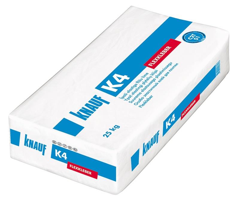 KNAUF Vysoce elastické lepidlo na obklady a dlažby K4, 25 kg (C2T S1)