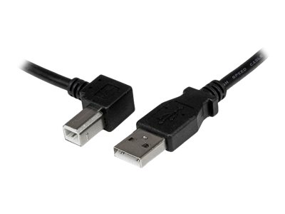 StarTech.com 2m USB 2.0 A to Left Angle B Cable Cord - 2 m USB Printer Cable - Left Angle USB B Cable - 1x USB A (M), 1x USB B (M) (USBAB2ML) - Kabel USB - USB typ B (M) do USB (M) - USB 2.0 - 2 m - l