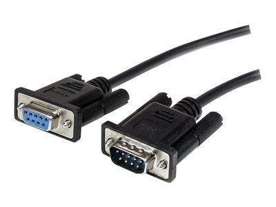 StarTech.com 1m Black Straight Through DB9 RS232 Serial Cable - M/F (MXT1001MBK) - Sériová prodlužovací šňůra - DB-9 (M) do DB-9 (F) - 1 m - černá - pro P/N: 1P3FPC-USB-SERIAL, ICUSB2321F, ICUSB2324,
