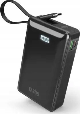 SBS Mobile SBS Powerbanka 20 000 mAh 20W PD LCD USB-C kabel černá