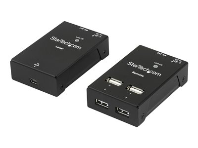 StarTech.com 4-Port USB 2.0 Extender - 165ft (50m) USB Over Cat5/Cat6 Extender - Compact USB 2.0 Over Ethernet Extender (USB2004EXTV) - Rozšiřovací zařízení USB - USB 2.0 - přes CAT 5/6 - 4 porty - až