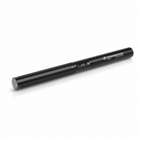 Sennheiser MKE 600 - kondenzátorový mikrofon, lobární (tyčová charakteristika), vybavený low-cut filtrem