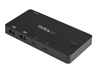 StarTech.com 2 Port USB C KVM Switch, 4K 60Hz HDMI, Compact Dual Port UHD USB Type C Desktop Mini KVM Switch with USB C Cables, Bus Powered, MacBook iPad Pro ThinkPad IdeaPad EliteBook - 4K HDMI KVM S