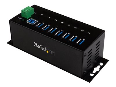 StarTech.com 7-Port USB 3.0 Hub - Metal Industrial USB-A Hub with ESD Protection & 350W Surge Protection - Din Rail, Wall or Desk Mountable - TAA Compliant USB Expander Hub (ST7300USBME) - Rozbocovac
