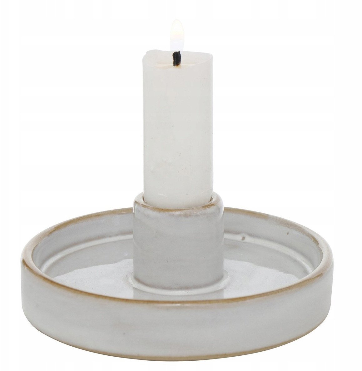 Boltze Kulatý porcelánový svícen MARIMA, 4 cm