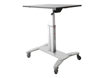 StarTech Mobilný sedací stojan Workstation Black and Silver 80 cm x 60 cm
