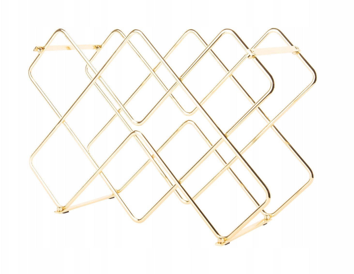 Vilde Kovový stojan na víno DIAMONDS, 40,5 x 27,5 x 15,5 cm