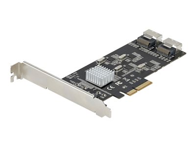 StarTech.com 8 Port SATA PCIe Card, PCI Express 6Gbps SATA Expansion Card with 4 Host Controllers, SATA PCIe Controller Card, PCI-e x4 Gen 2 to SATA III Adapter Card, Drive Cables Incl. - Windows/macO