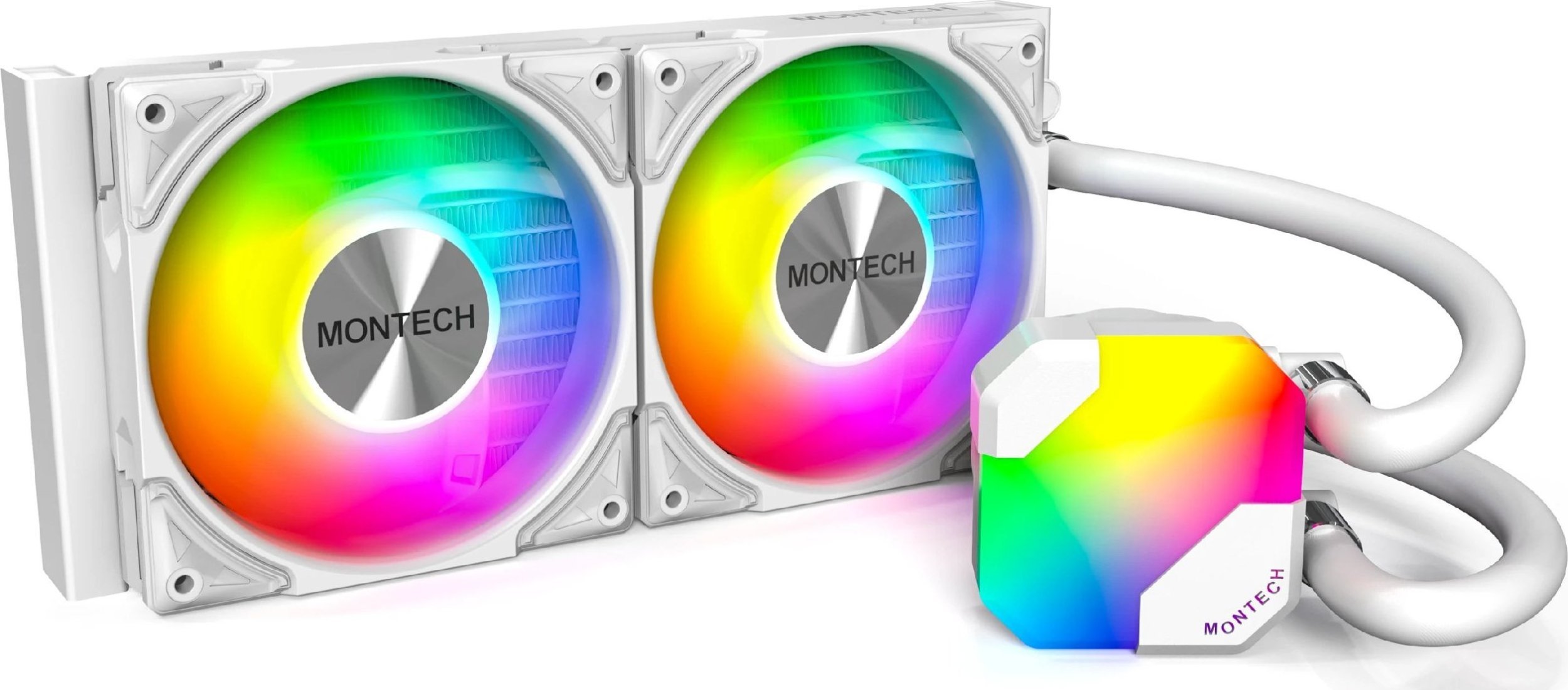 Montech Vodní chlazení Montech Hyper Flow ARGB AIO Wasserkühlung, weiß - 240 mm