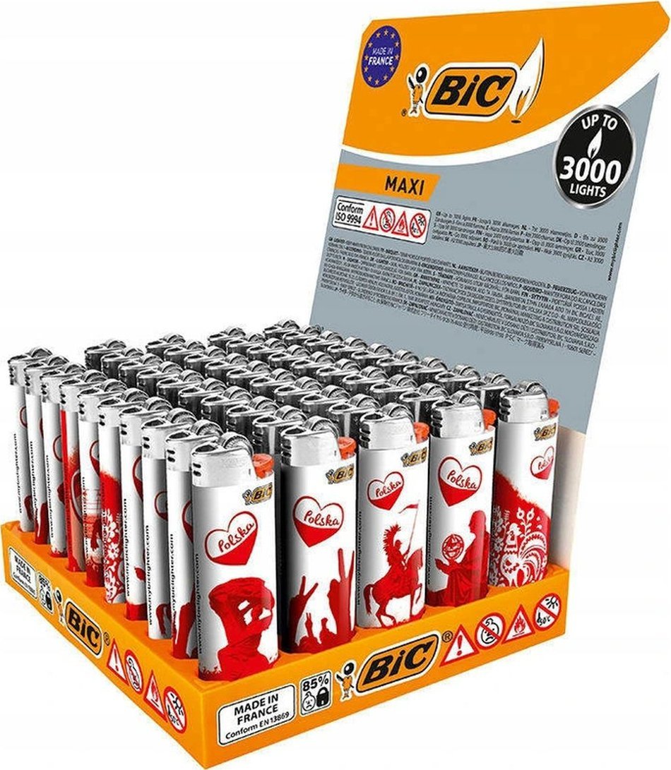 Bic Zapalovač j26 1 balení - 50 ks Mix vzorů a barev