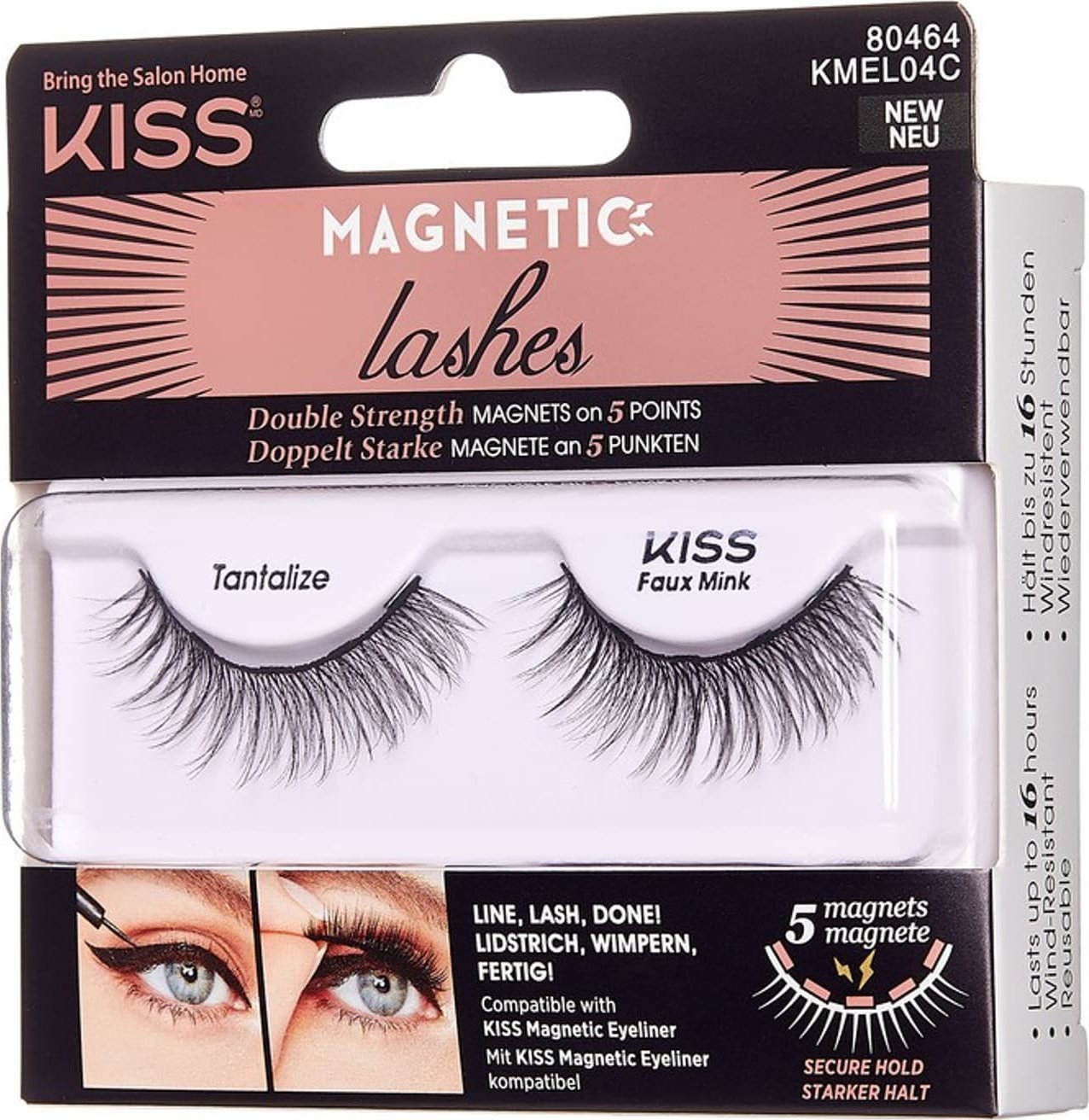 Kiss Magnetické řasy KISS Tantalize na oční linky 1 balení
