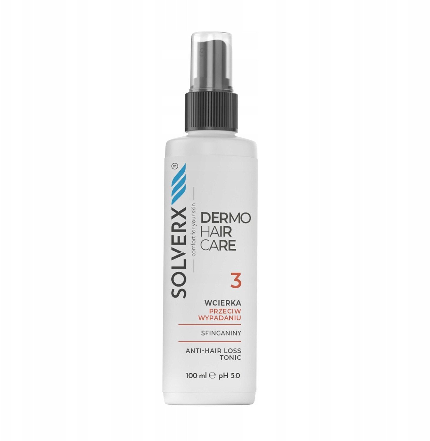 Hair Medic SOLVERX Dermo vlasové tonikum proti vypadávání vlasů Sfinganin 100 ml