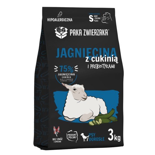 PAKA ZWIERZAKA Lamb with zucchini S - suché krmivo pro psy - 3kg