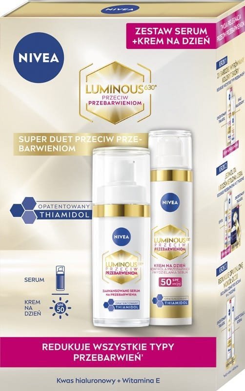 Nivea CELLULAR LUMINOUS630 Dárková sada Denní krém + sérum proti zabarvení pleti